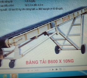 Băng tải nghiêng chuẩn 6m